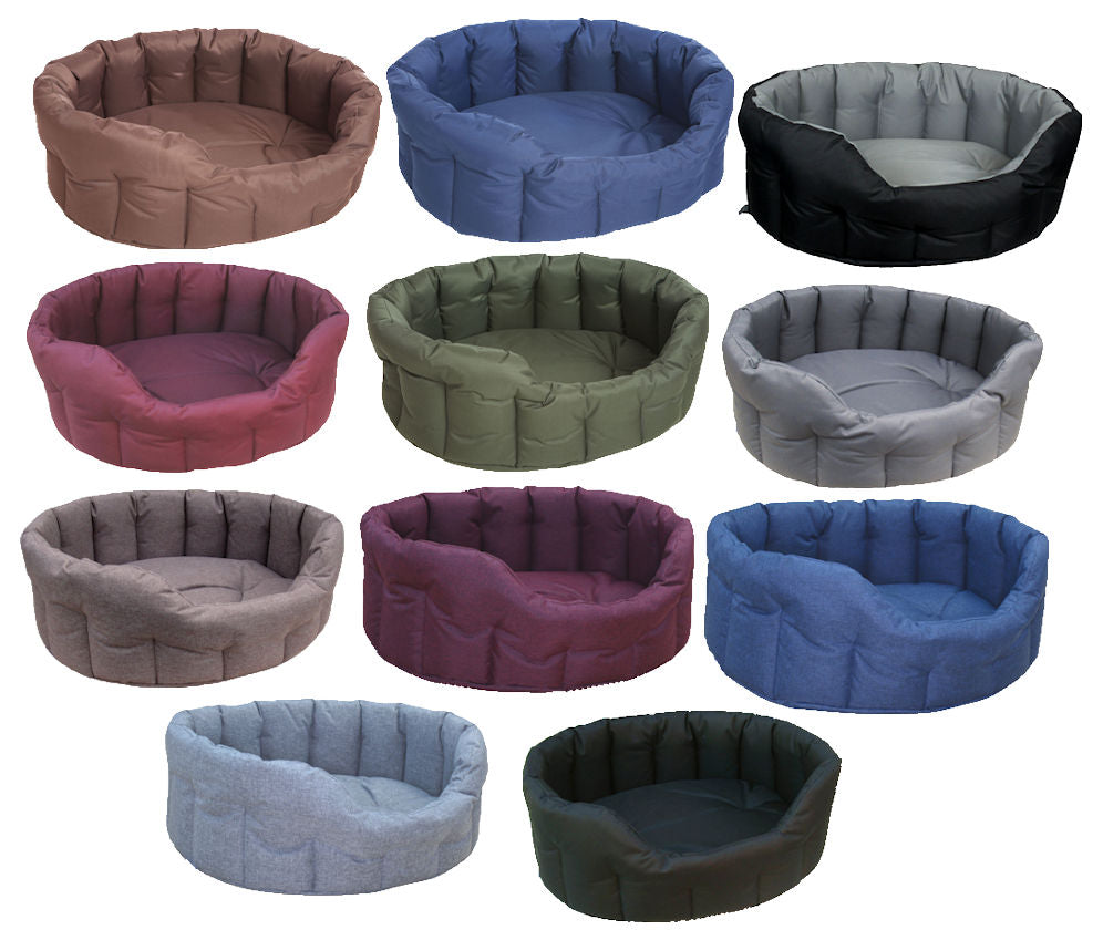 P&L Country Dog Heavy Duty Oval Drop Fronted Waterproof  Softee Dog Beds