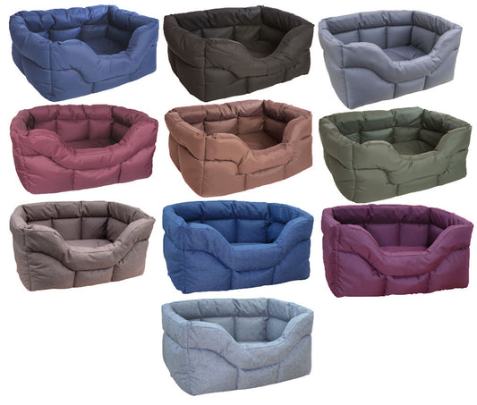 P&L Country Dog Heavy Duty Rectangular Drop Fronted Waterproof Softee Dog Beds