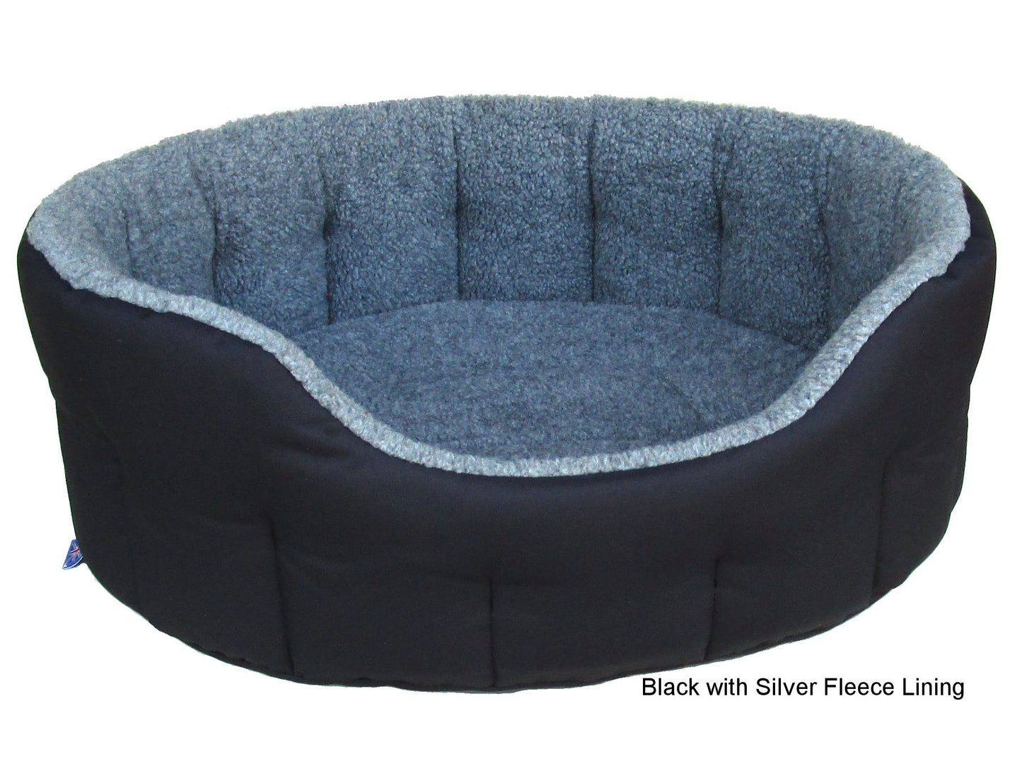 Premium Oval Bolster Drop Fronted Style Heavy Duty Polyester material with Sherpa Fleece Lining Dog Beds