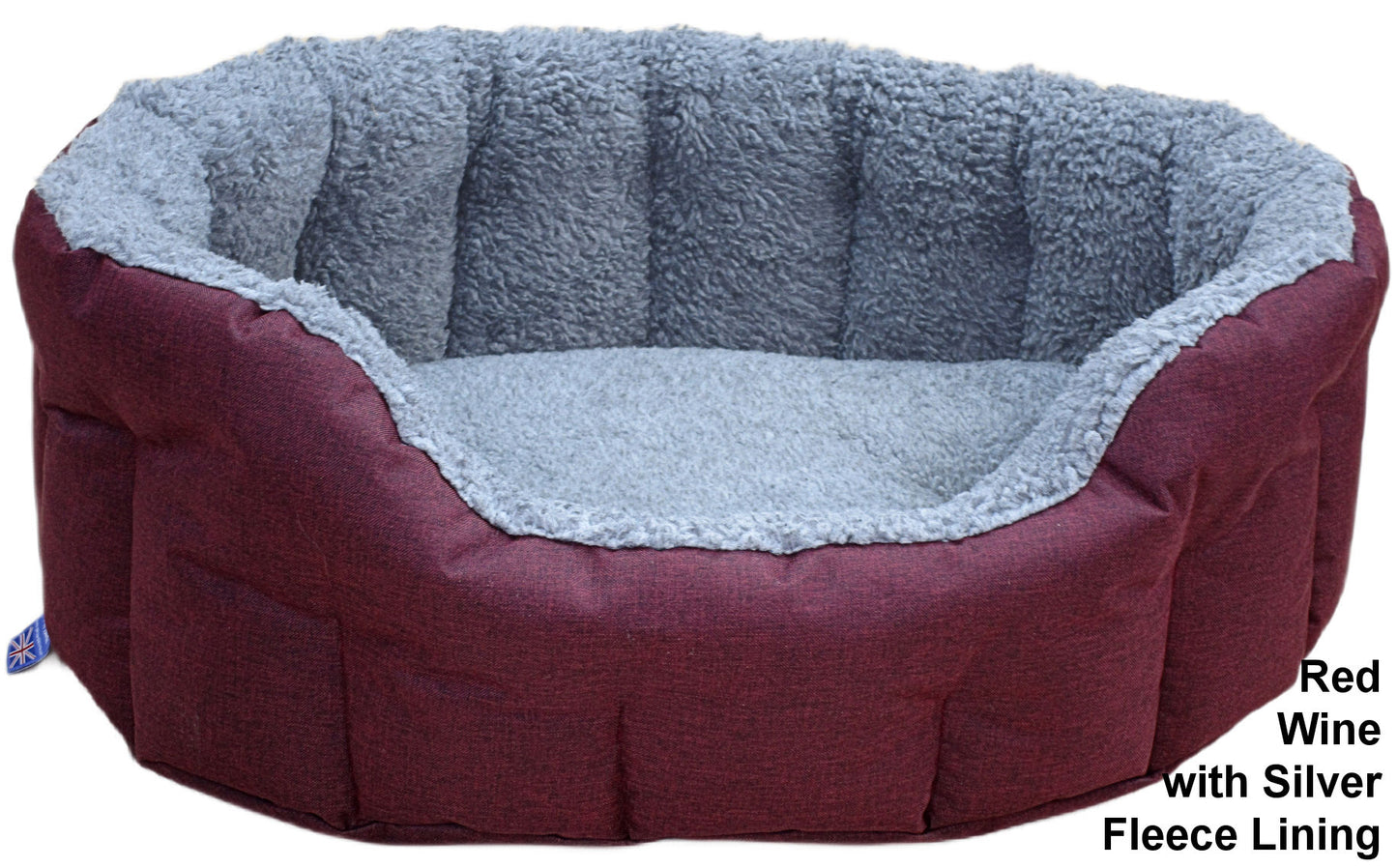 Premium Oval Bolster Drop Fronted Style Heavy Duty Polyester material with Sherpa Fleece Lining Dog Beds